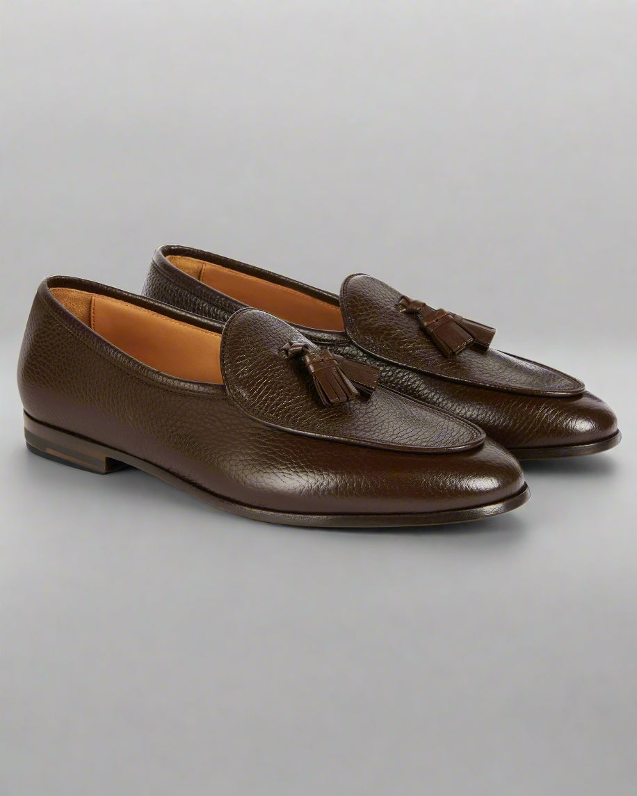 Vellano Bellagio Dark Brown Leather Loafers
