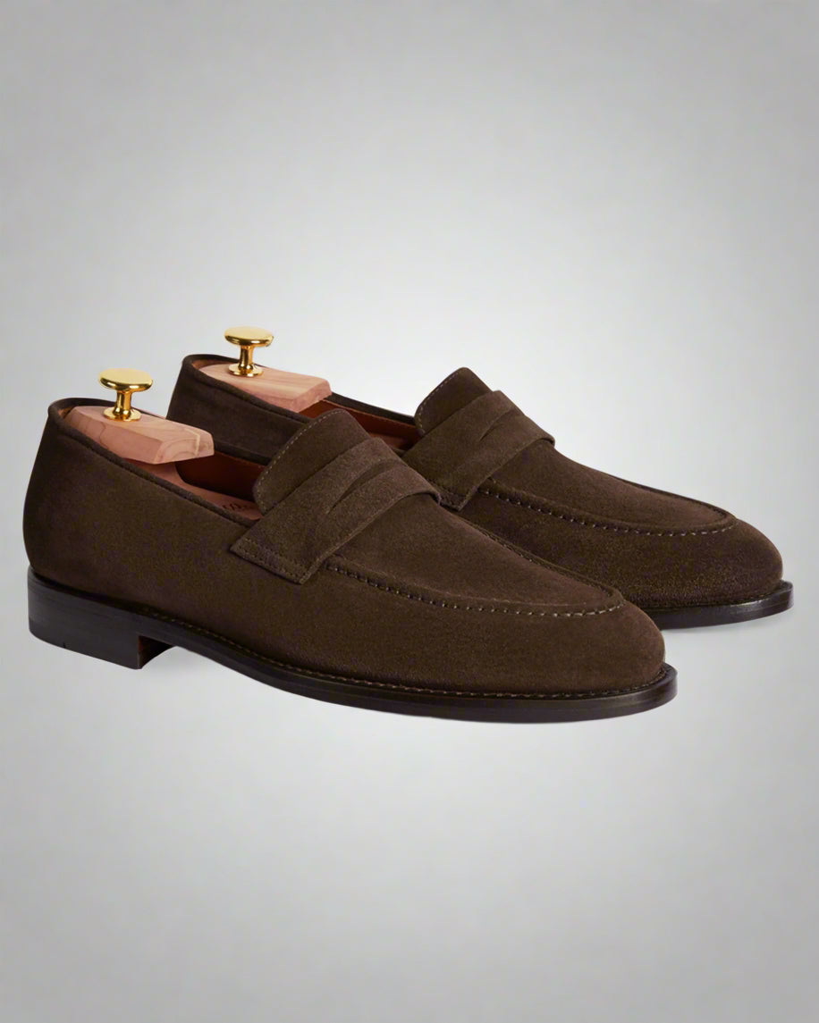 Vellano Harrowmere Suede Penny Loafers