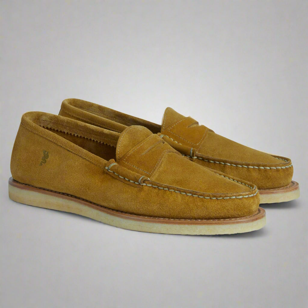 Vellano Beige Suede Loafers