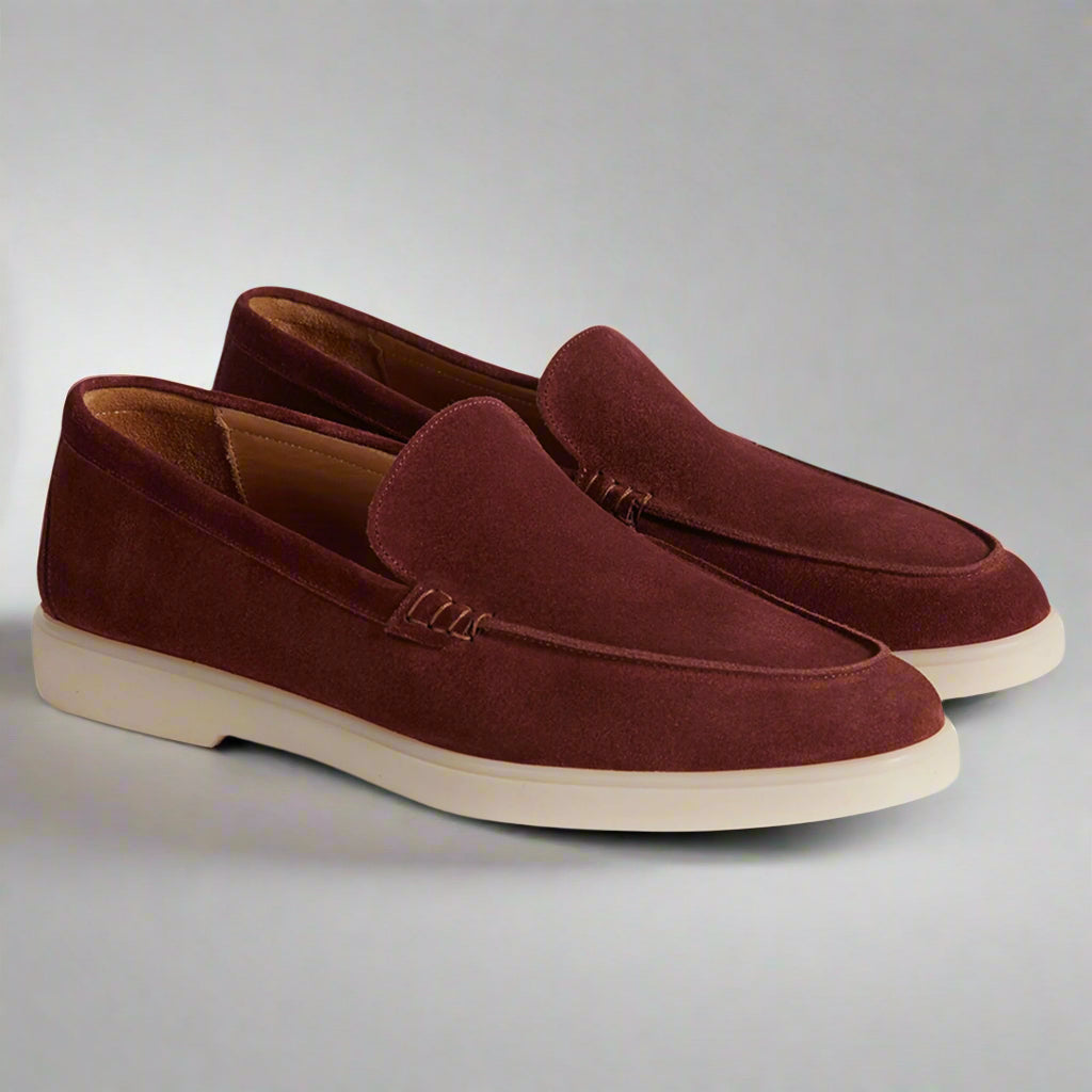 Vellano Calbridge Suede Loafers in Red