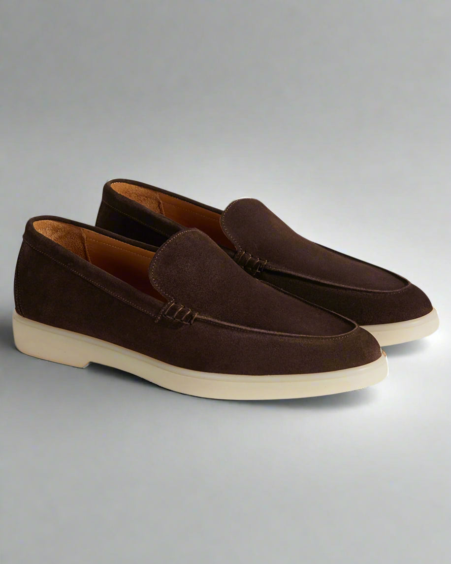 Vellano Calbridge Suede Loafers in Dark Brown