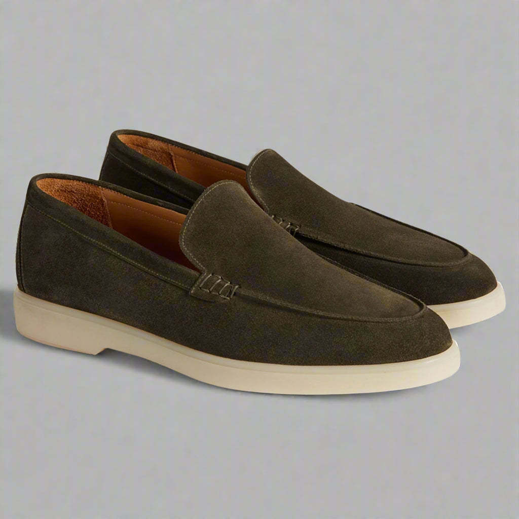 Vellano Calbridge Suede Loafers in Green