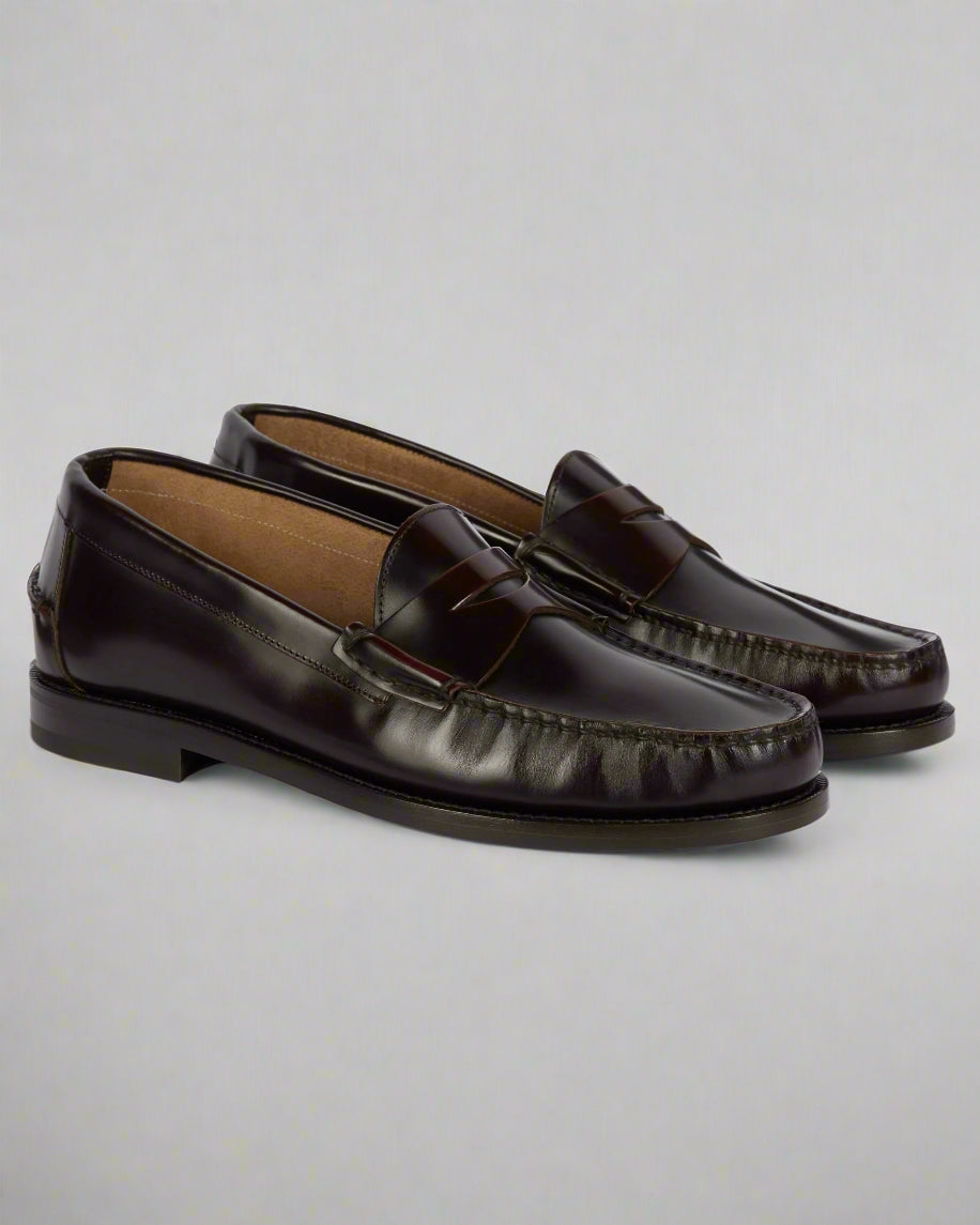 Vellano Burgundy Penny Loafers