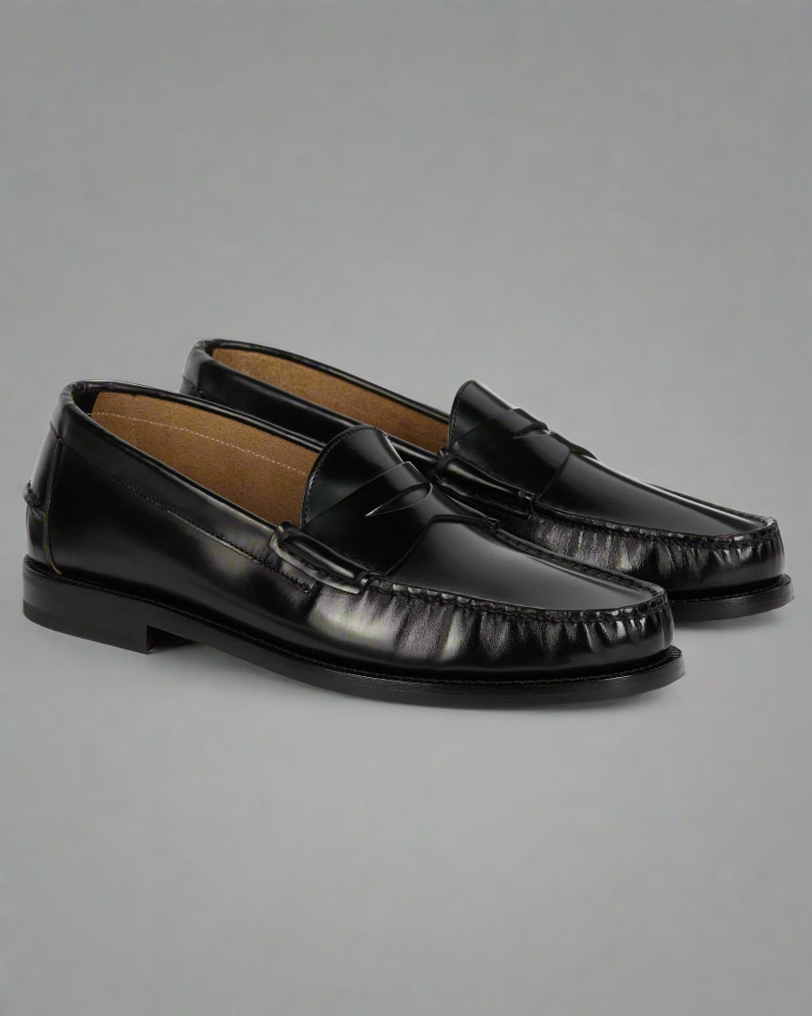 Vellano Black Penny Loafers