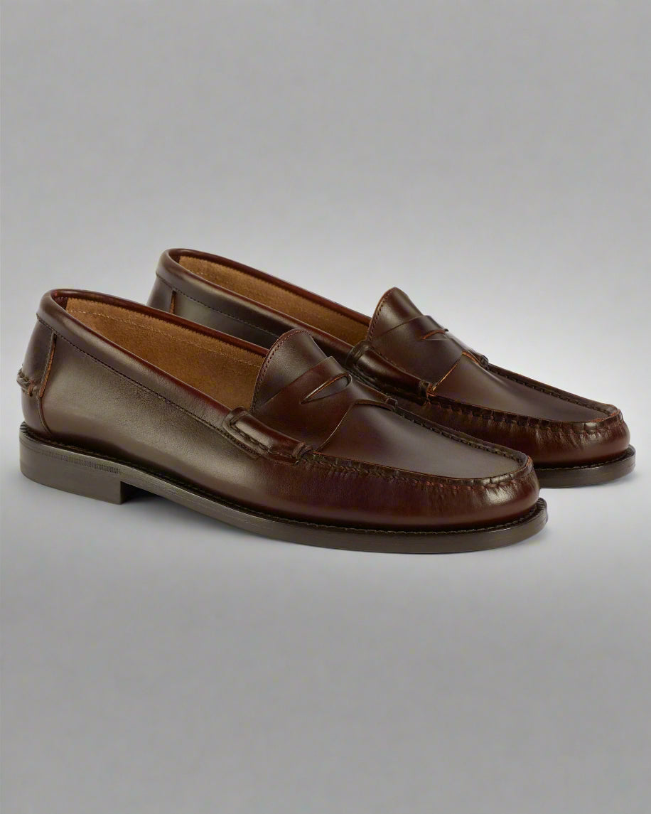 Vellano Dark Brown Penny Loafers