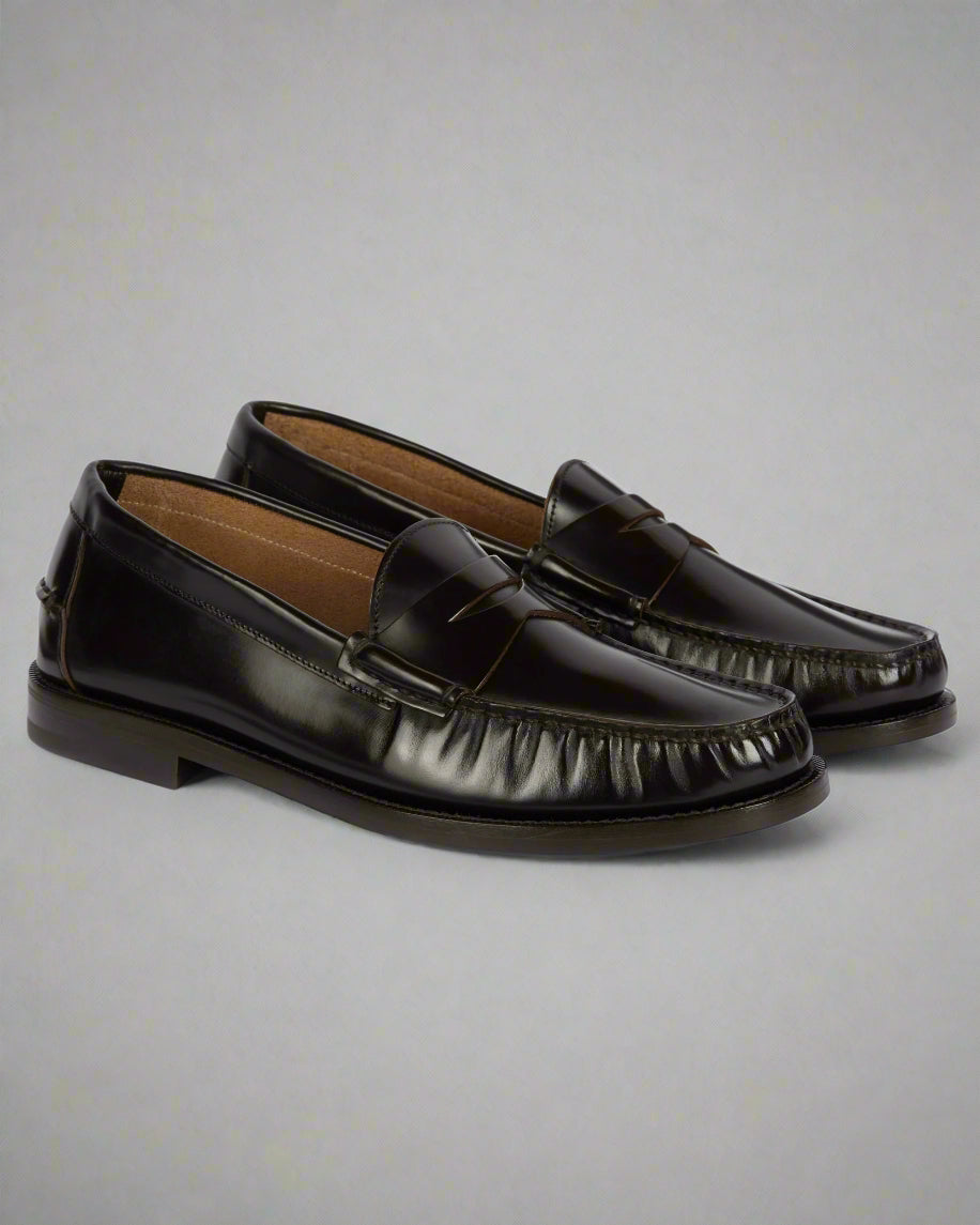 Vellano Dark Brown Penny Loafers
