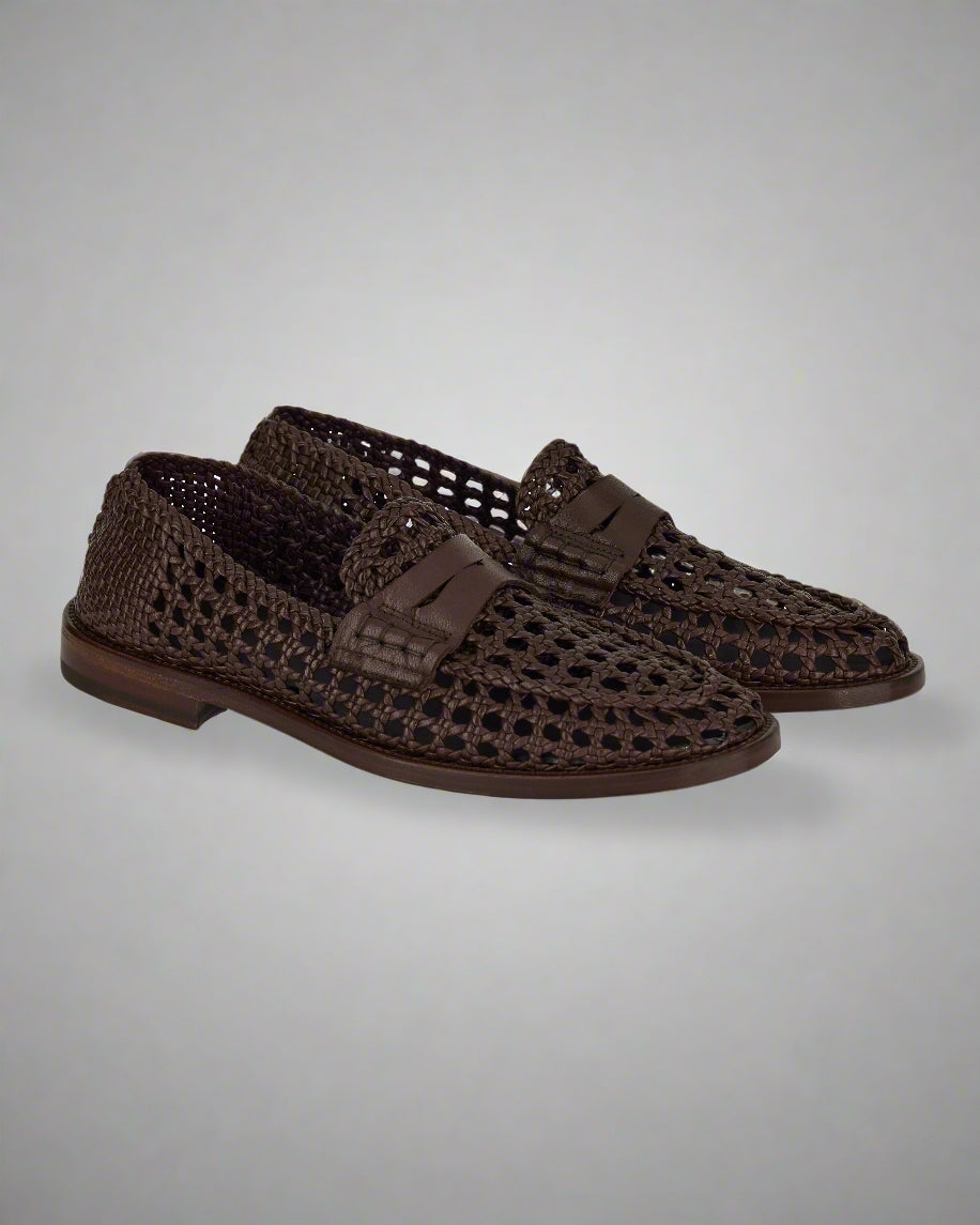 Vellano Dark Brown Penny Loafers