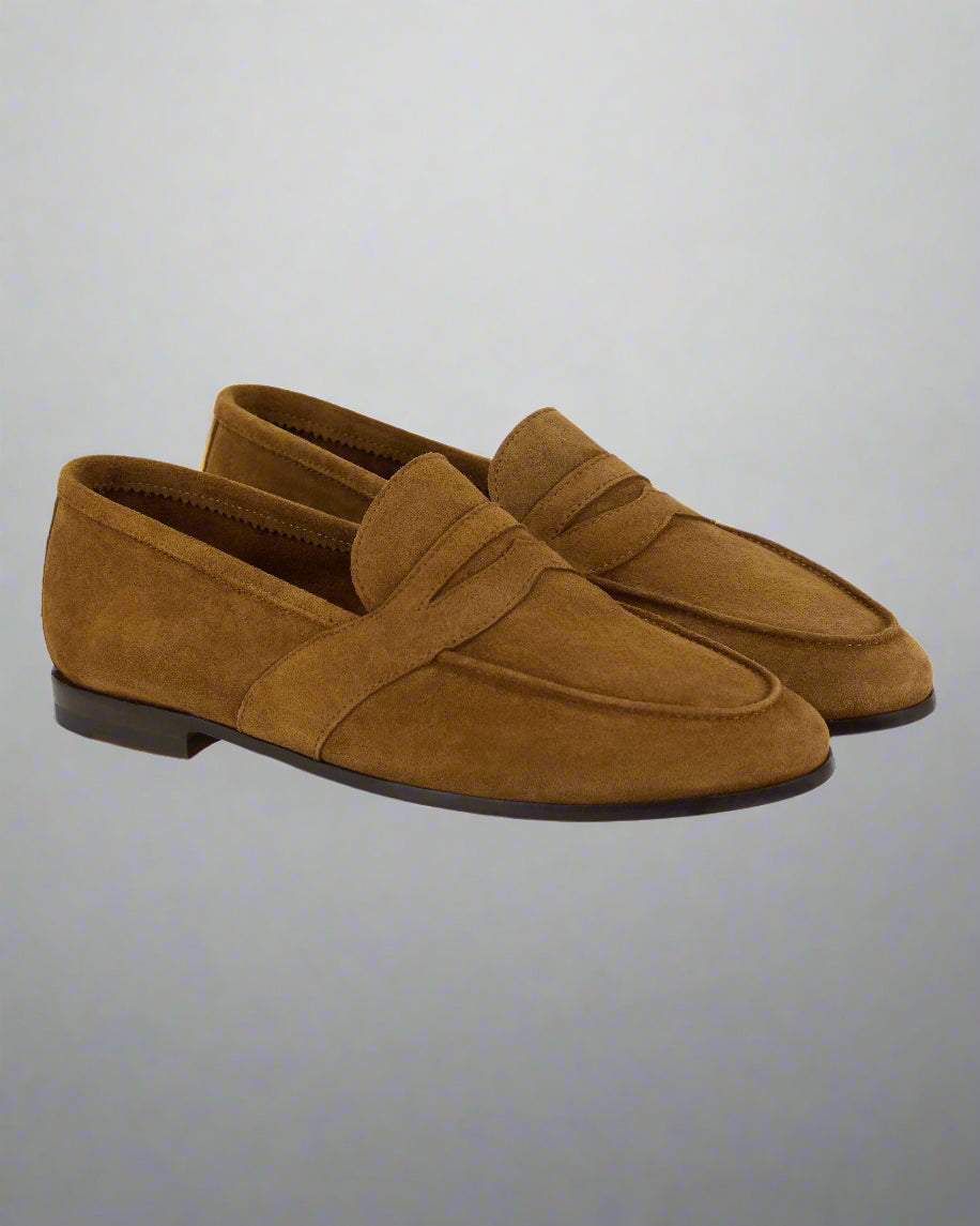 Vellano Gabellee Tobacco Suede Loafers
