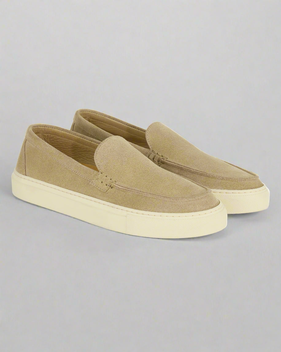 Vellano Thornmere Suede Loafers in Sand