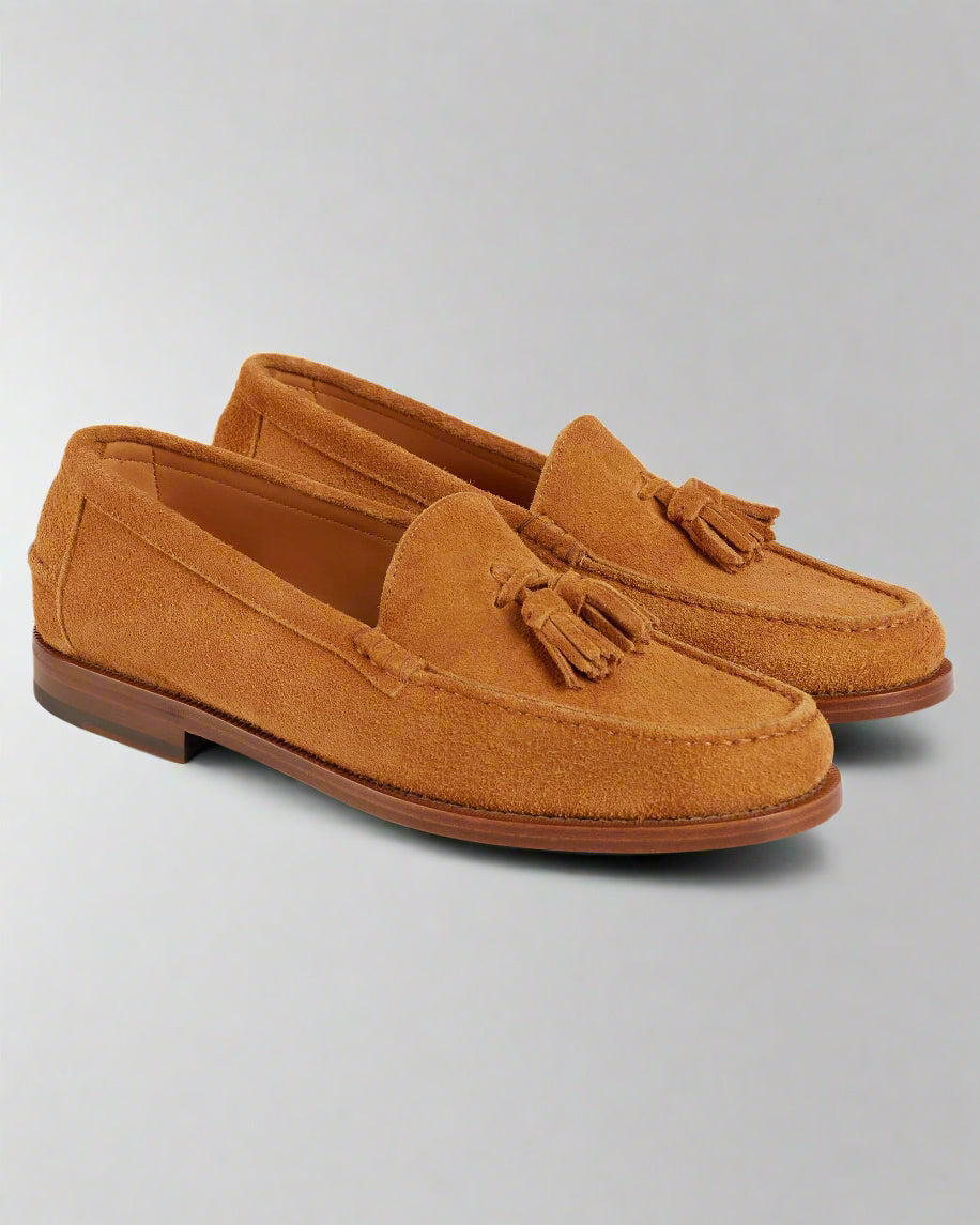 Vellano Marusee Beige Suede Loafers