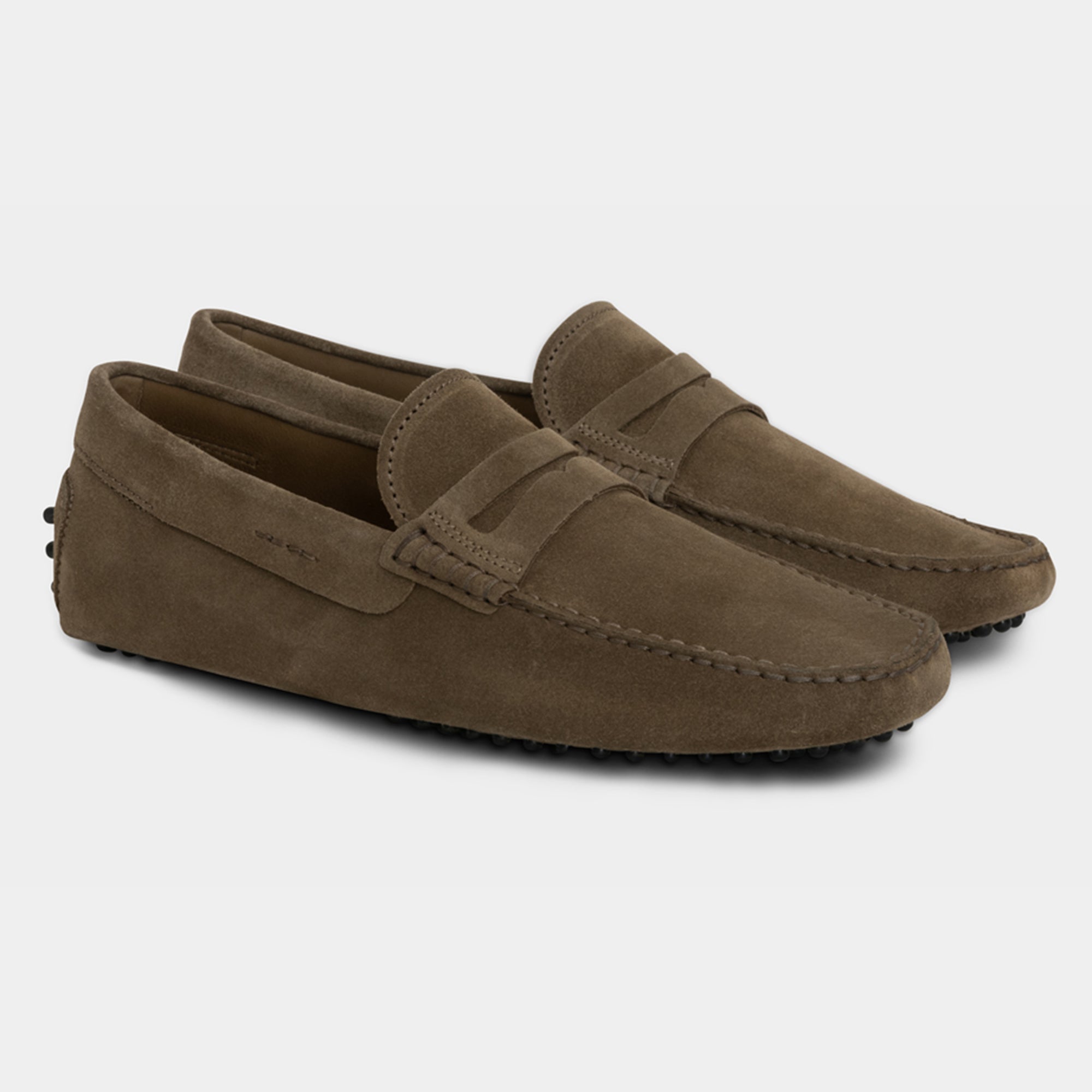 Vellano Eldwynd Beige Suede Penny Moccasins