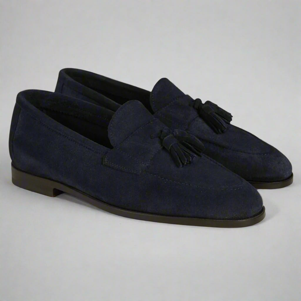 Vellano Straccadent Blue Suede Loafers