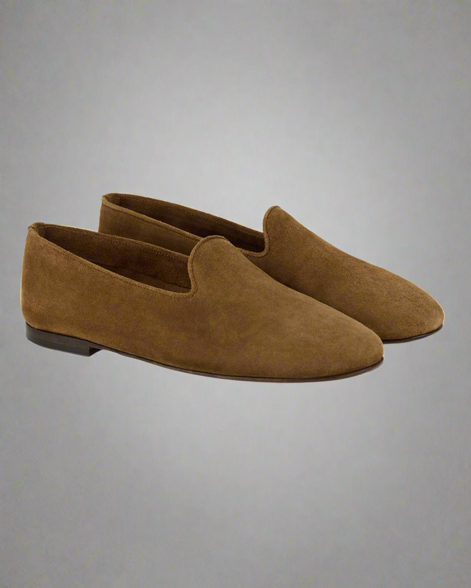 Vellano Vinatt Suede Loafers in Earth Brown