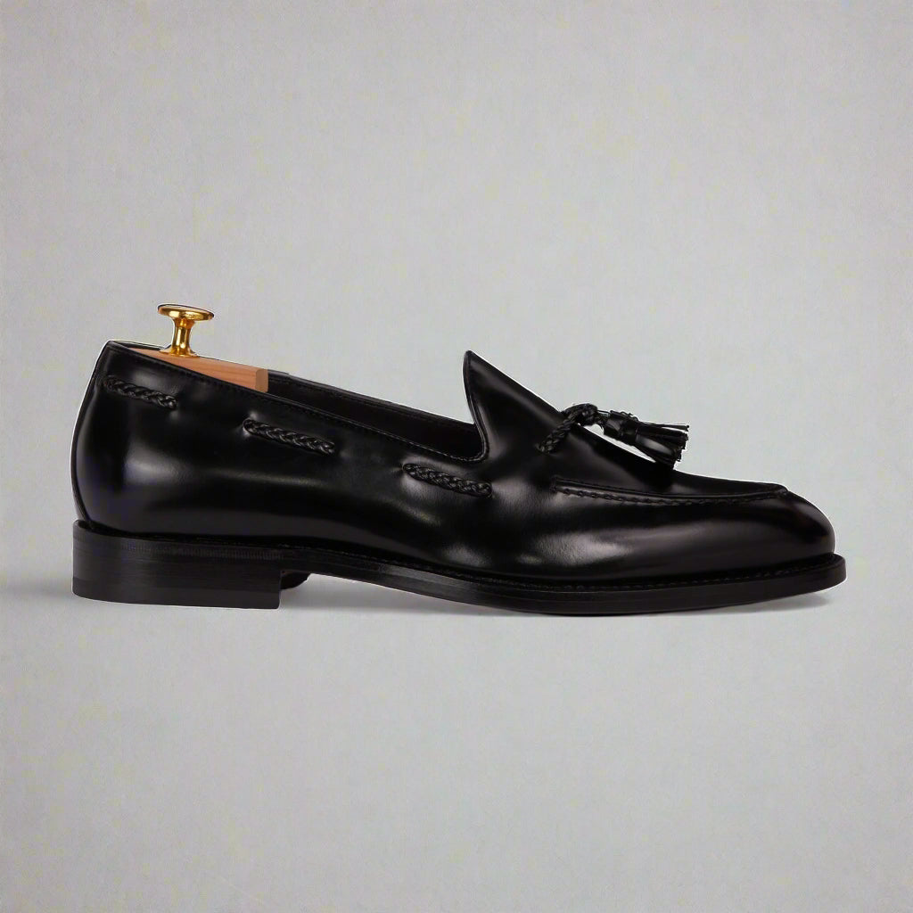 Vellano Ashmoor Black Leather Loafers