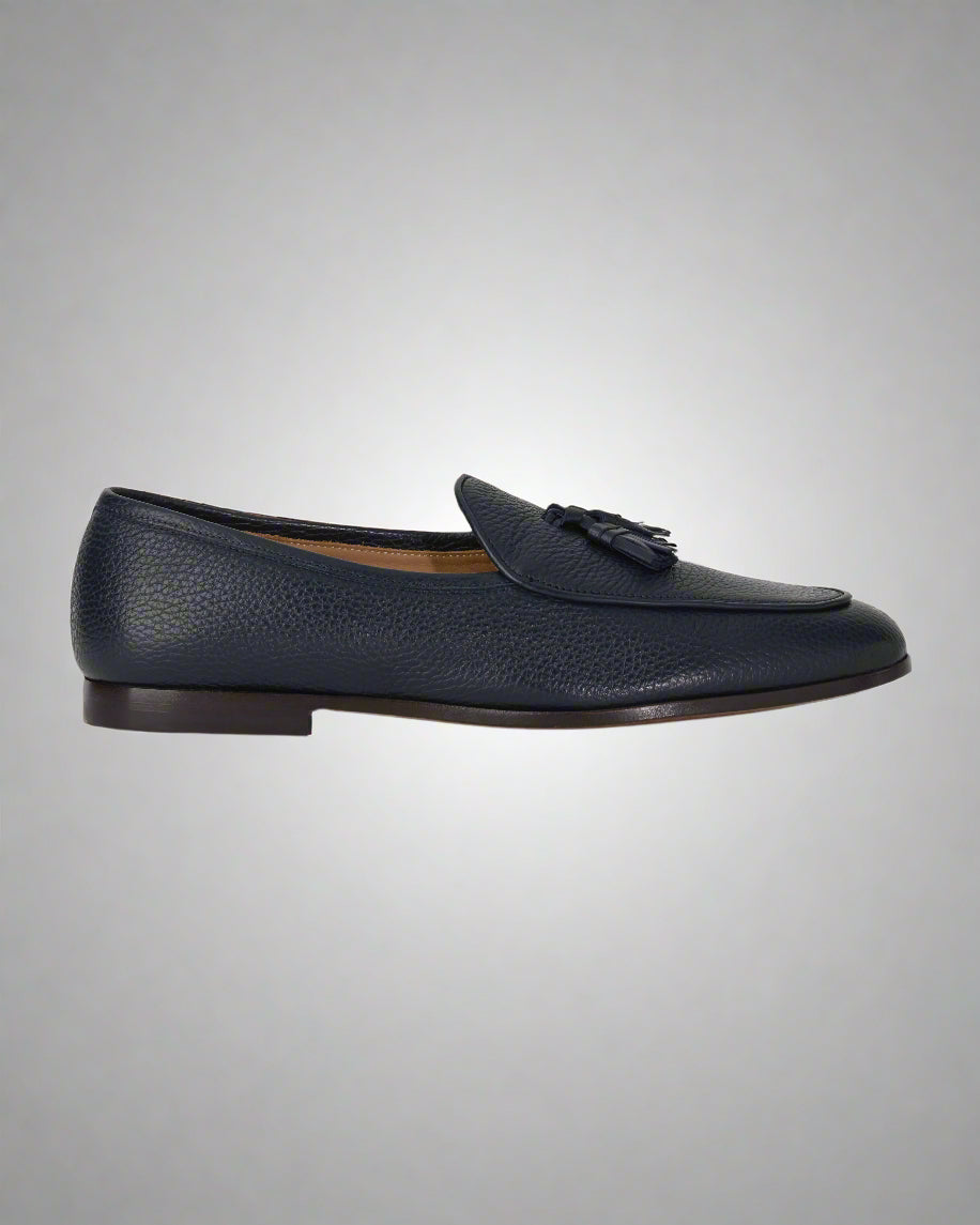 Vellano Classic Brown Leather Tassel Loafers