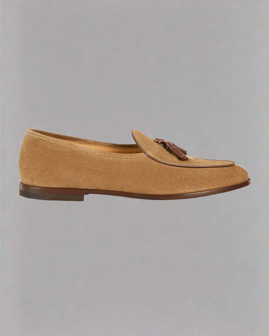 Vellano Bellagio Beige Suede Loafers