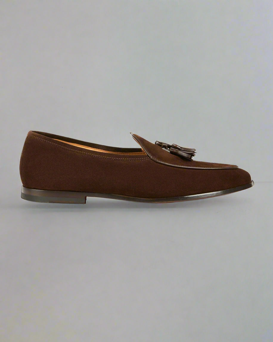 Vellano Bellagio Dark Brown Suede Loafers