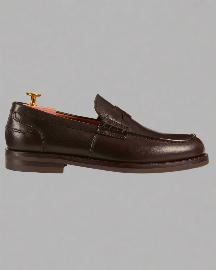 Vellano Harrowmere Heritage Penny Loafers – Dark Brown