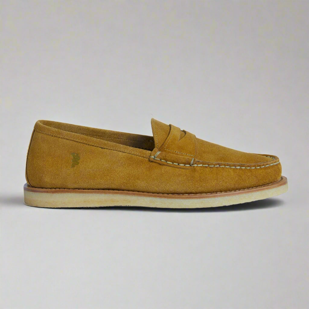 Vellano Beige Suede Loafers