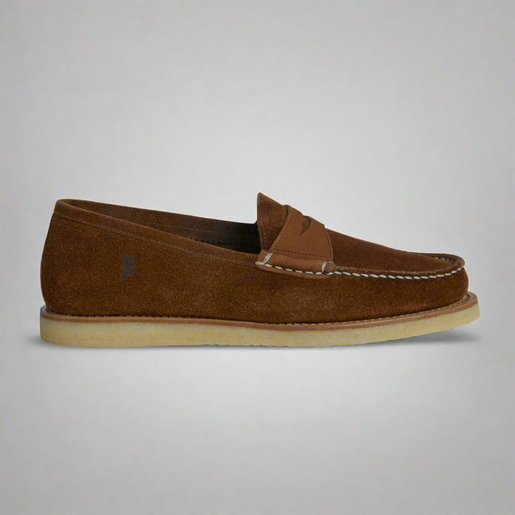 Vellano Tobacco Suede Loafers