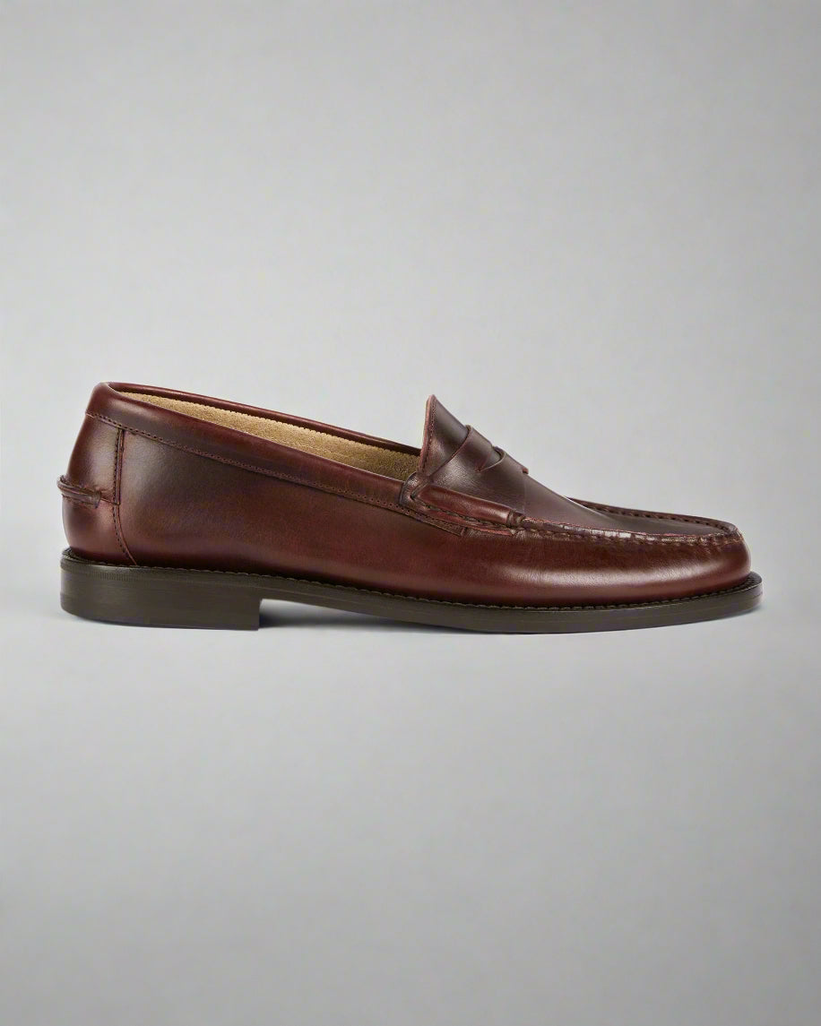 Vellano Burgundy Brown Penny Loafers