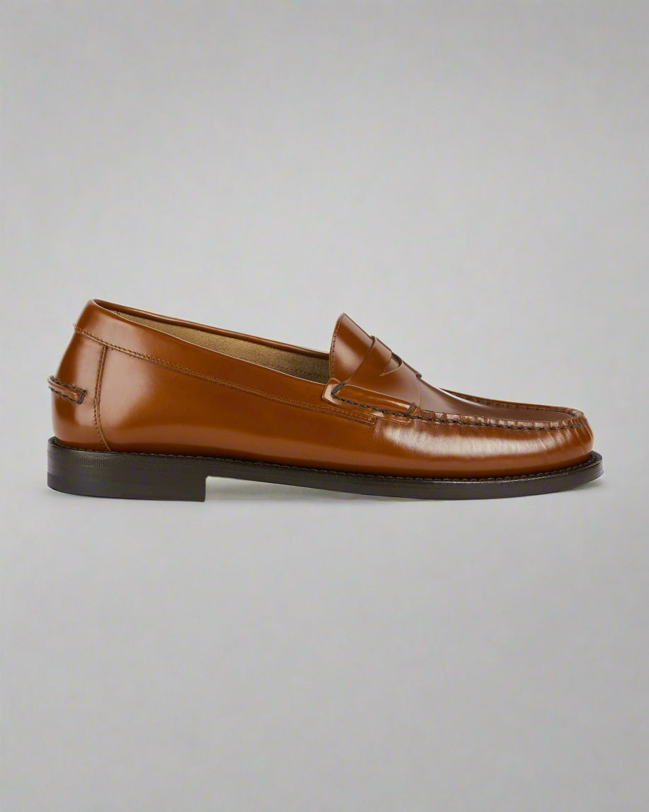Vellano Cognac Penny Loafers