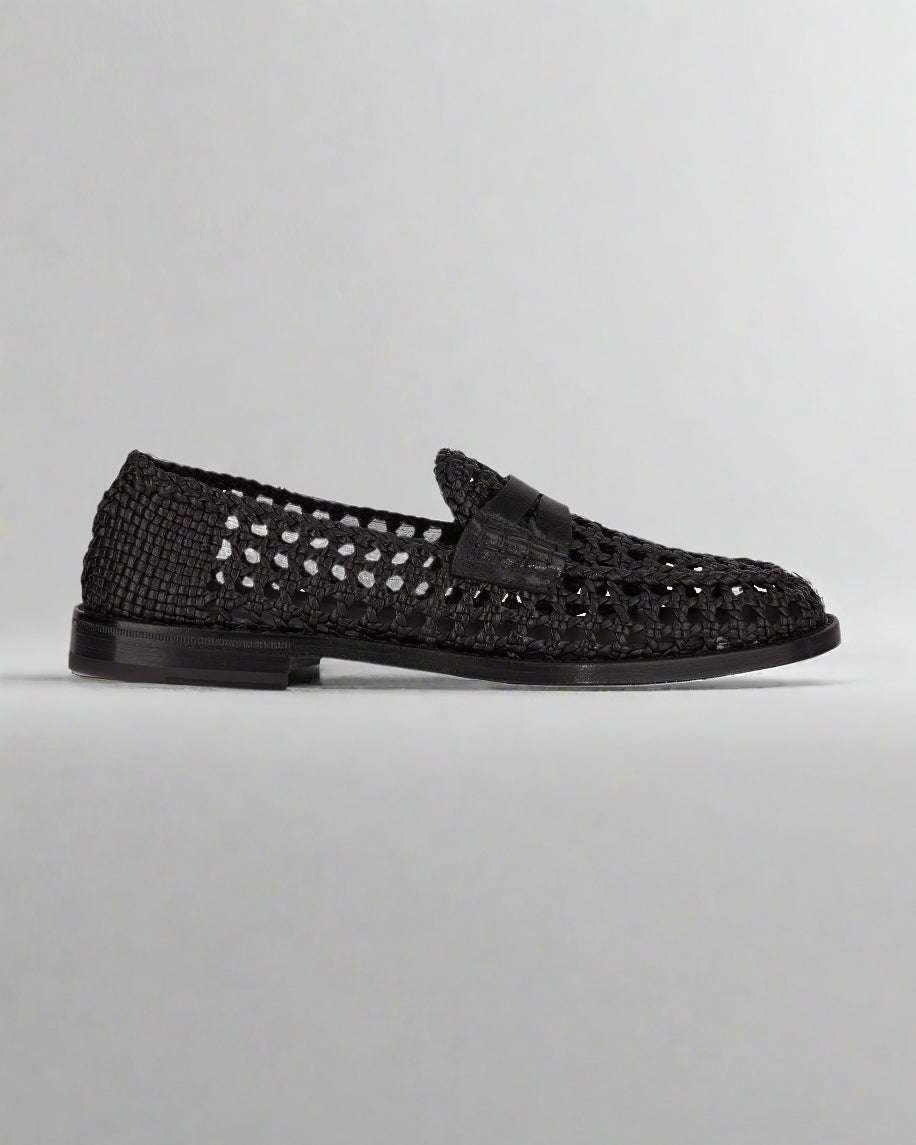 Vellano Black Penny Loafers