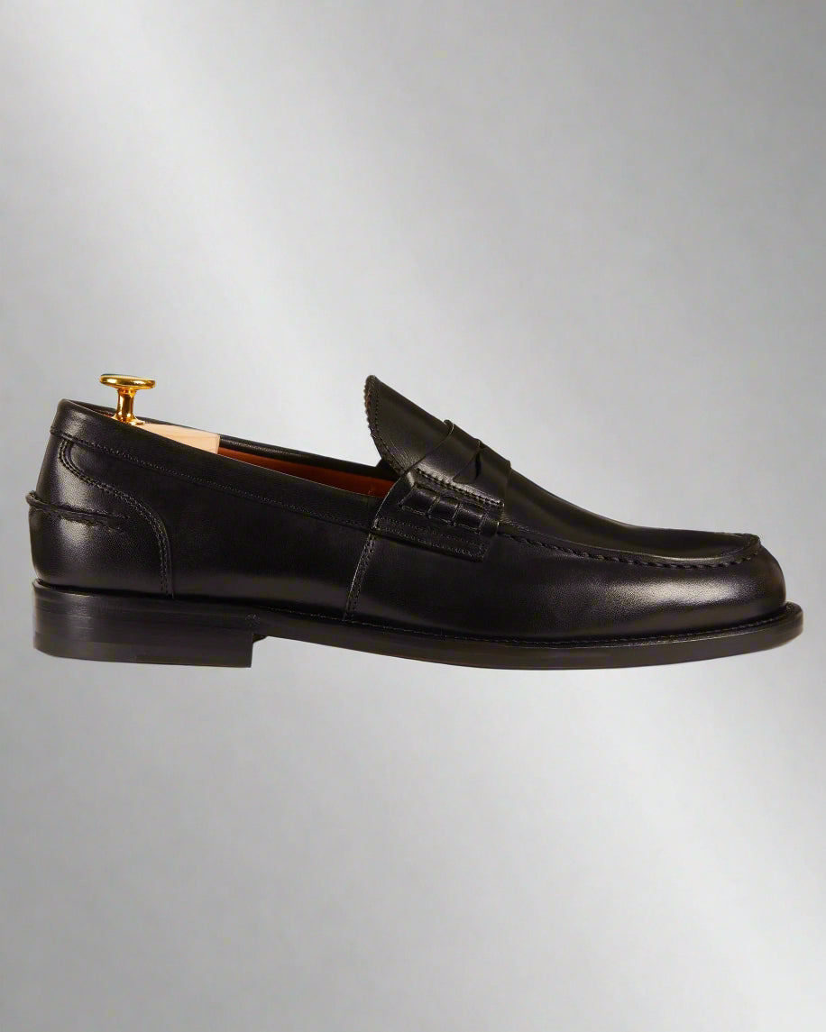 Vellano Harrowmere Black Penny Loafers
