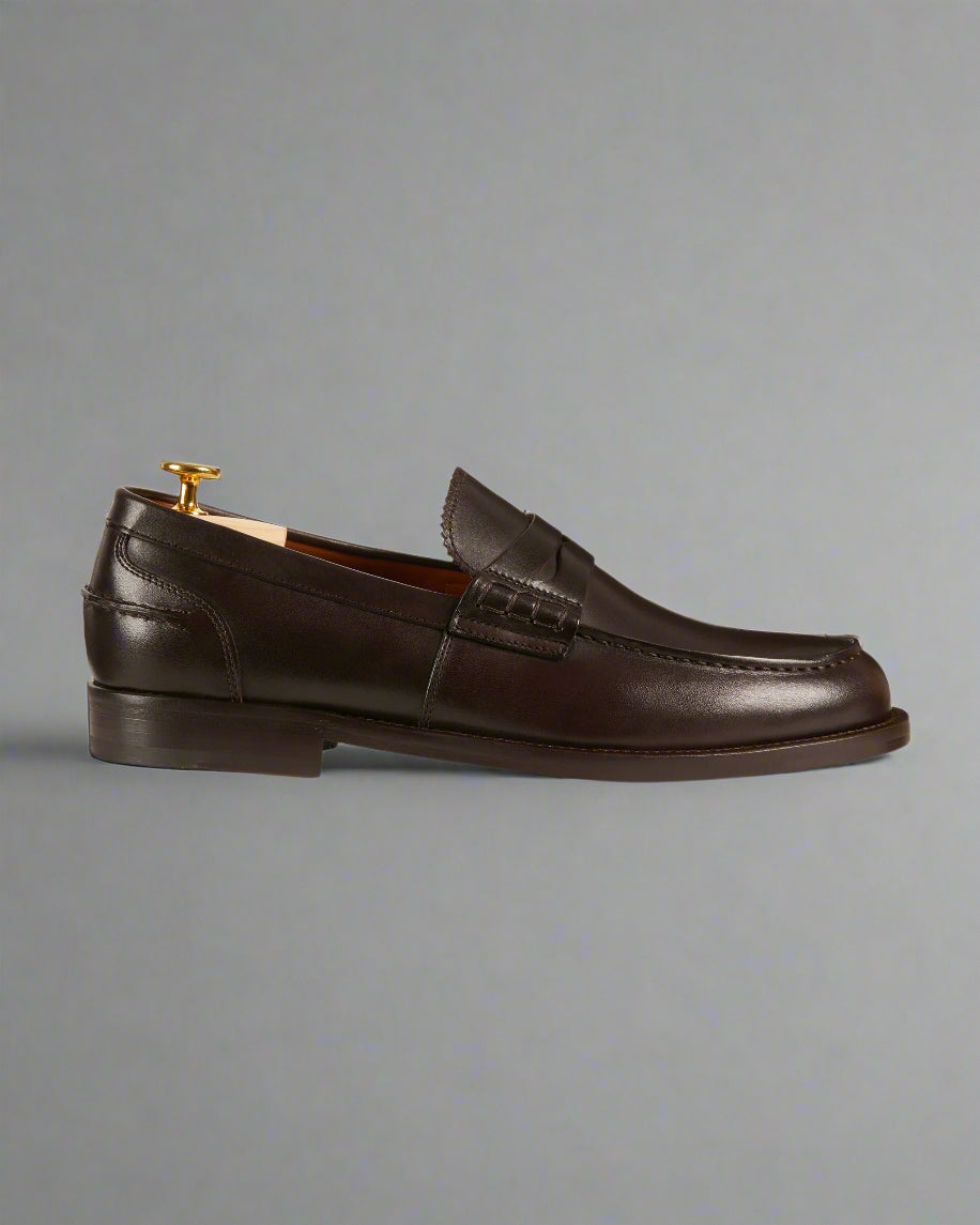 Vellano Deep Brown Penny Loafers