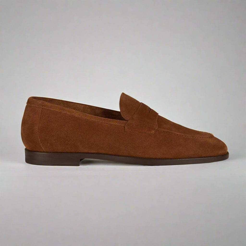 Vellano Pattee Tobacco Suede Loafers