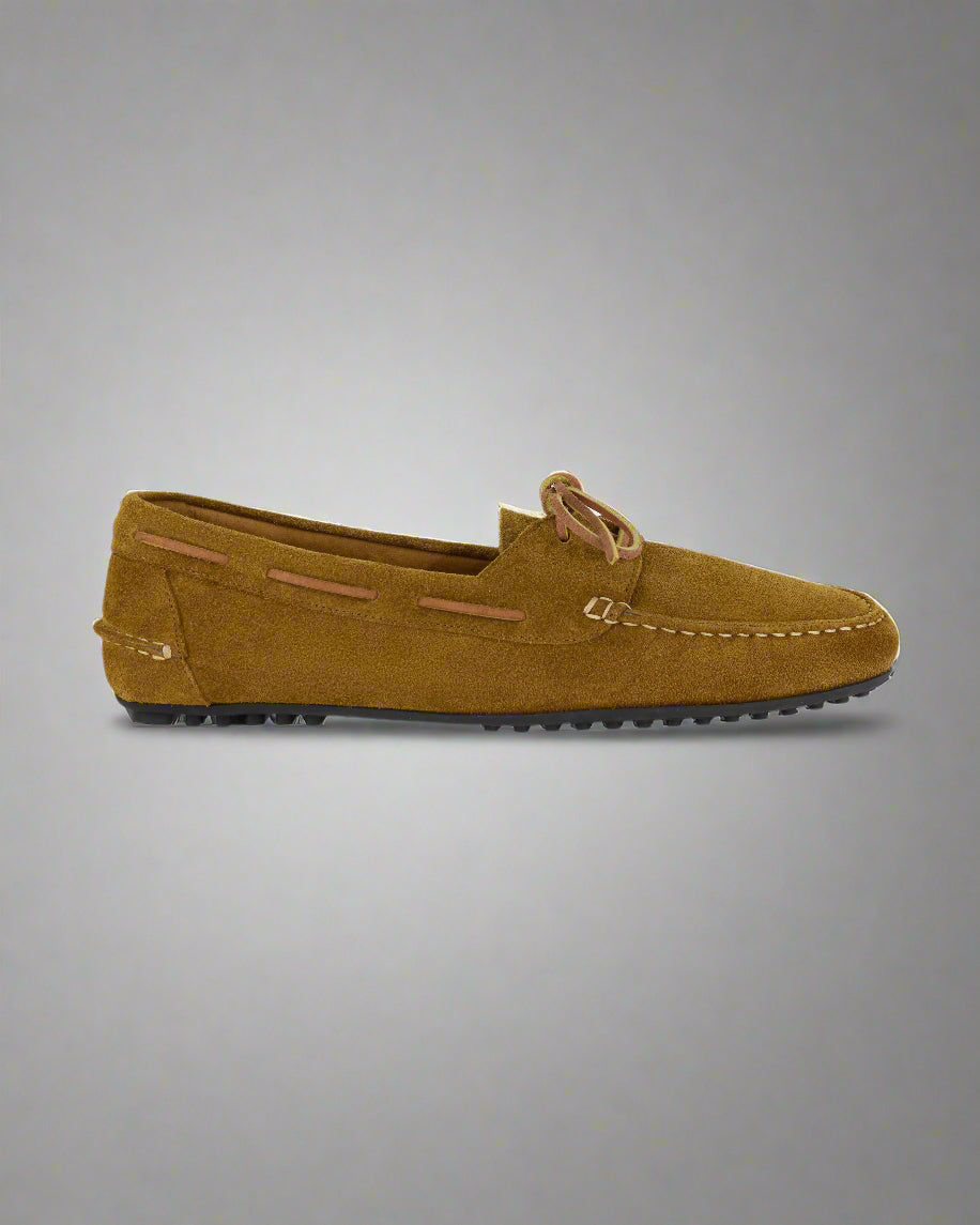 Vellano Branlow Suede Moccasins in Beige