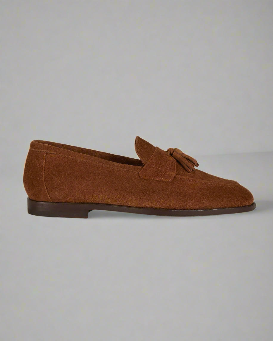 Vellano Straccadent Tobacco Suede Loafers