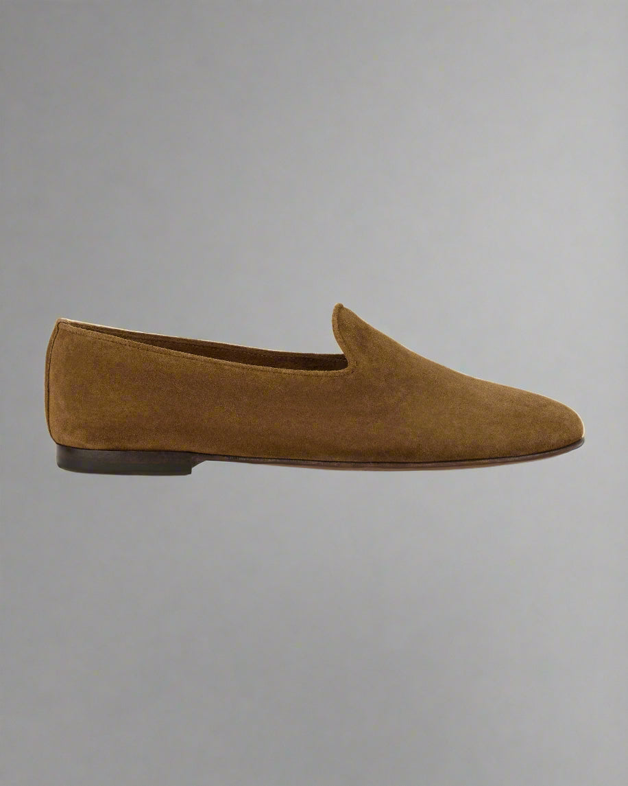 Vellano Vinatt Suede Loafers in Earth Brown
