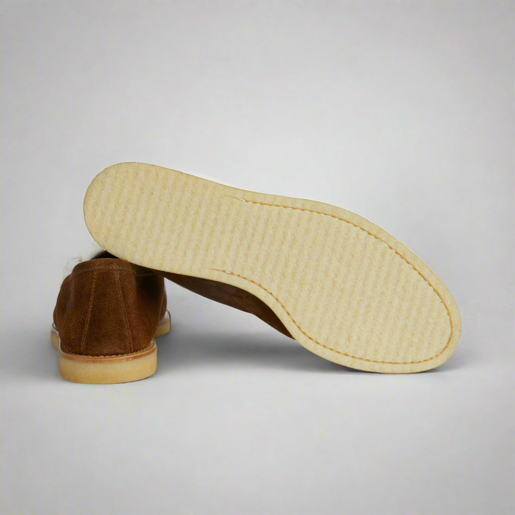 Vellano Brown Suede Loafers