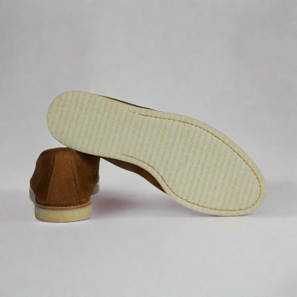 Vellano Tobacco Suede Loafers
