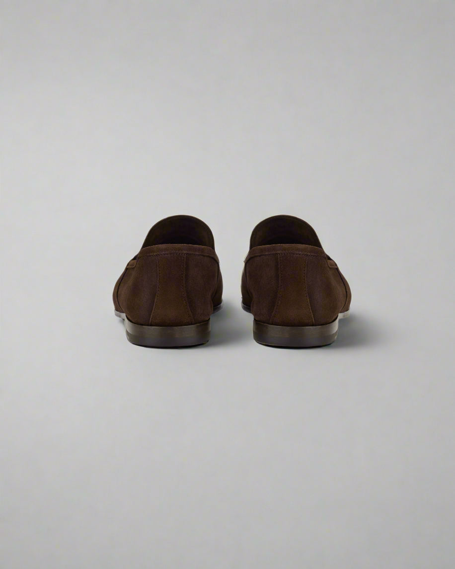 Vellano Deep Brown Suede Loafers