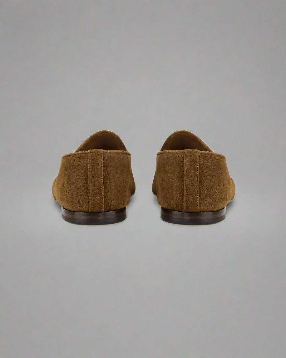 Vellano Vinatt Suede Loafers in Earth Brown