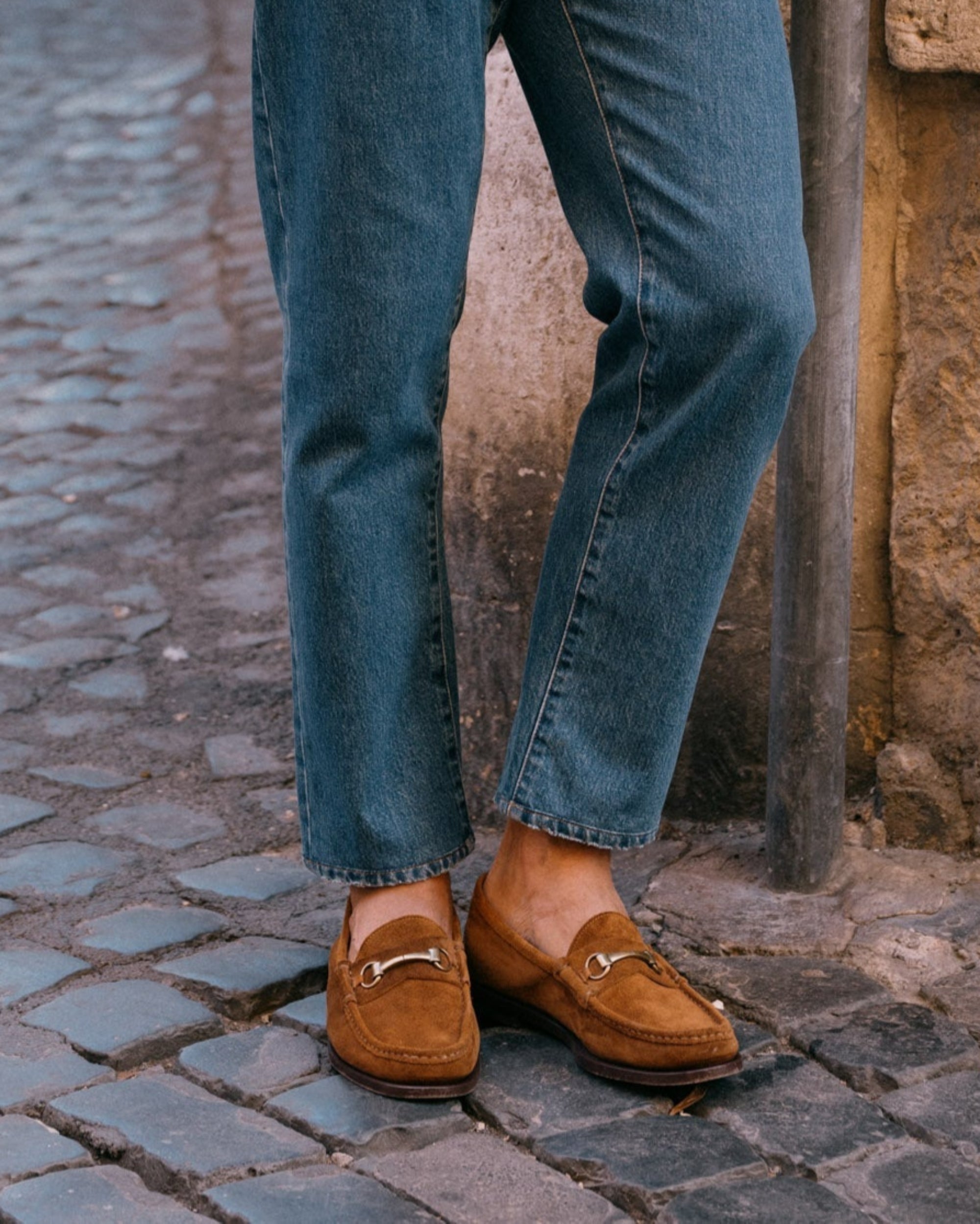 Vellano Milano Tobacco Suede Loafers
