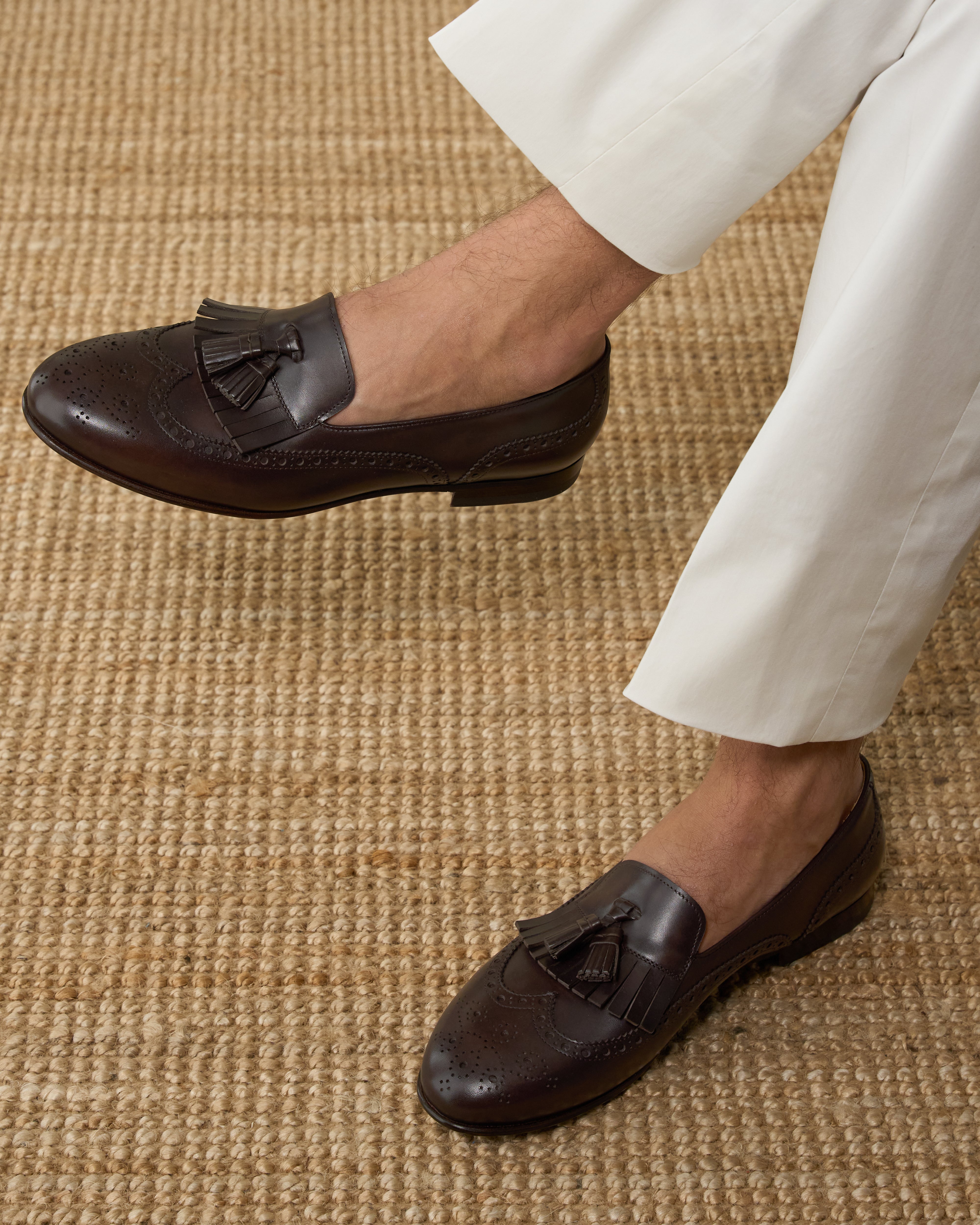 Vellano Deep Brown Tassel Loafers