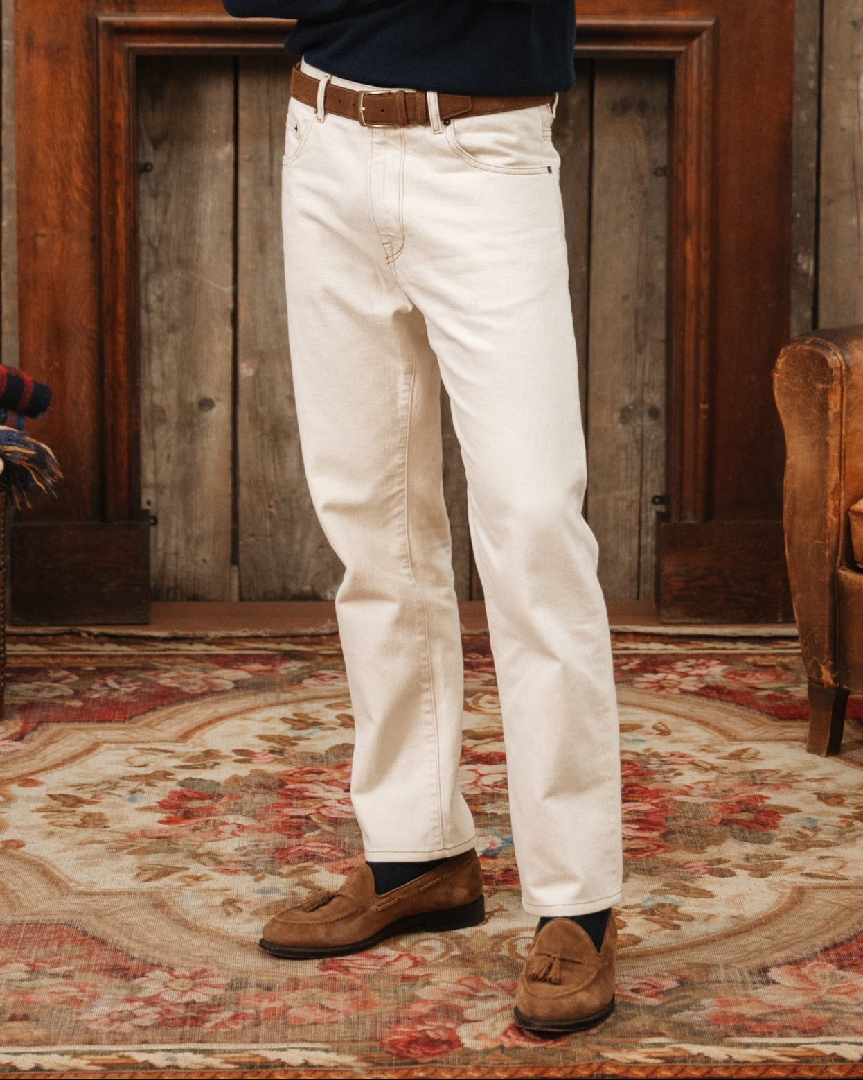Vellano Halverton Tobacco Brown Suede Tassel Loafers