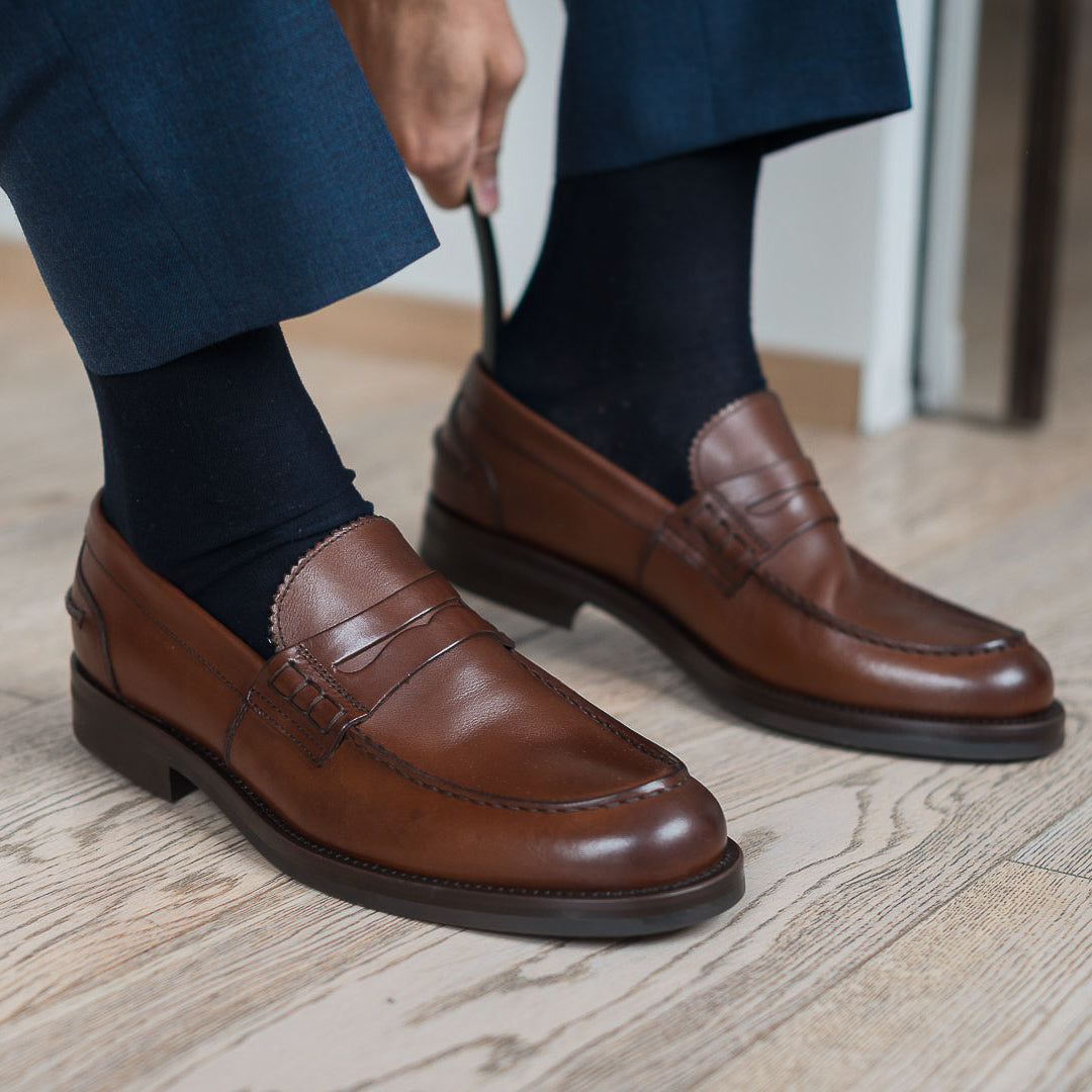 Vellano Harrowmere Heritage Penny Loafers Brown