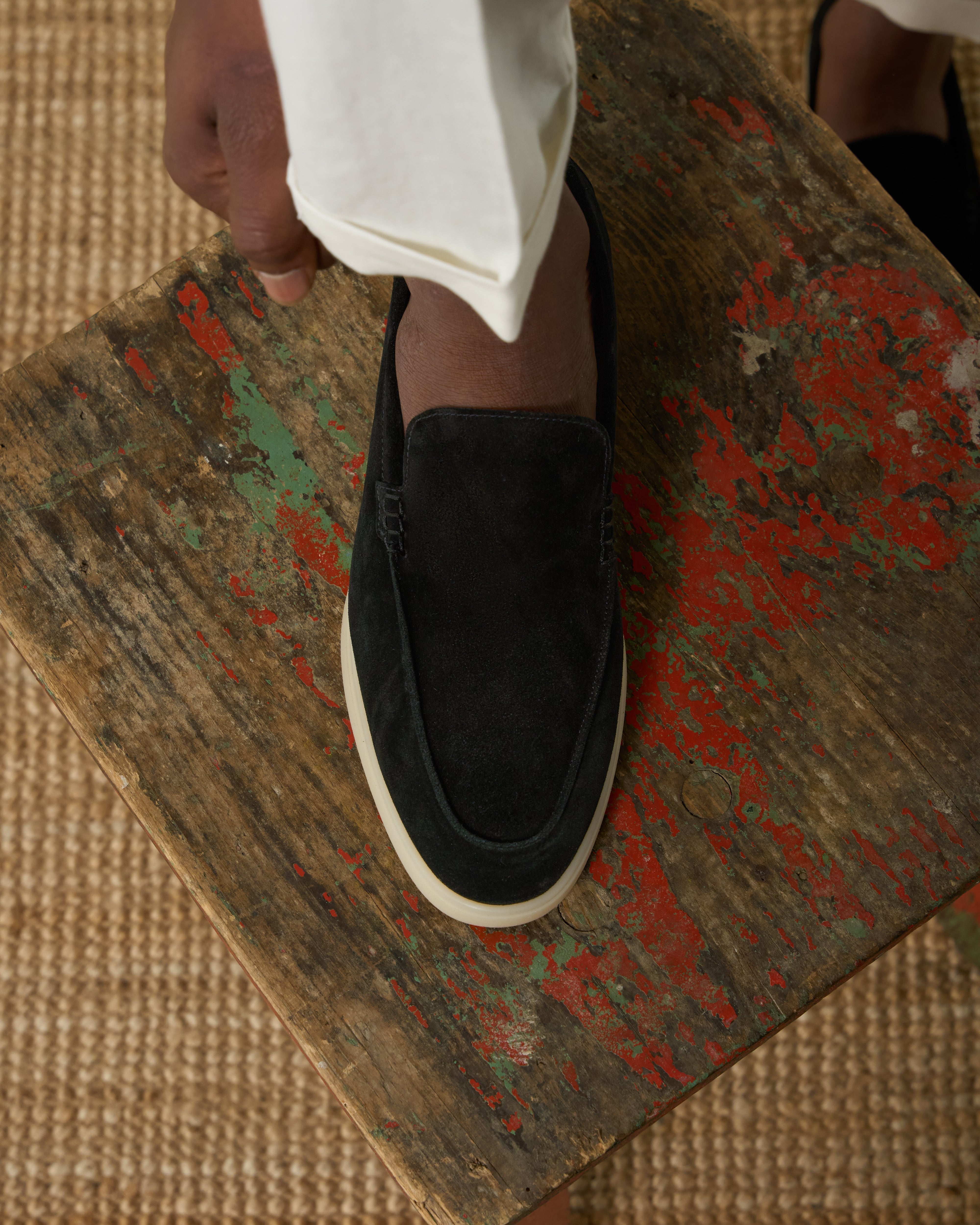 Vellano Calbridge Suede Loafers in Black