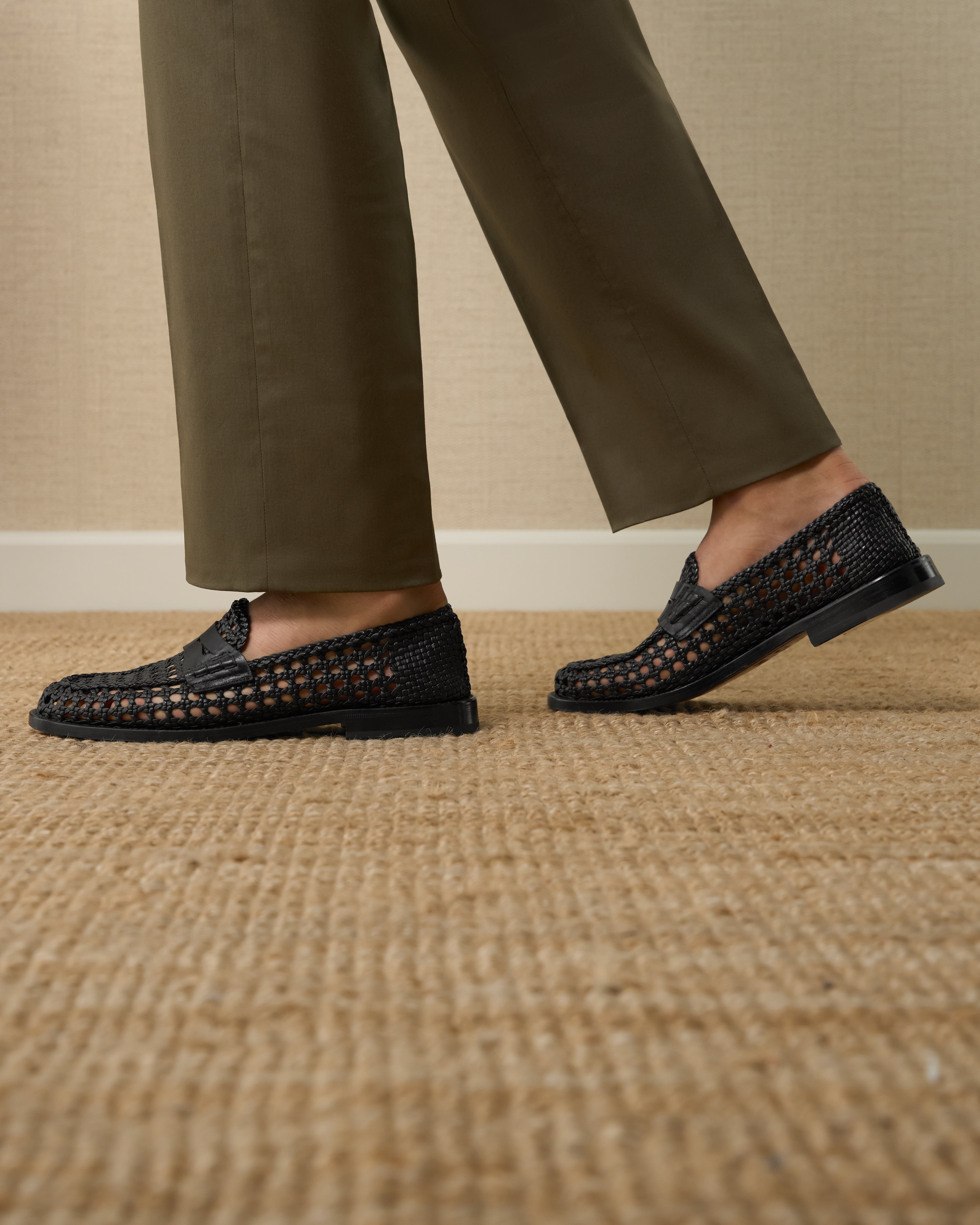 Vellano Black Penny Loafers