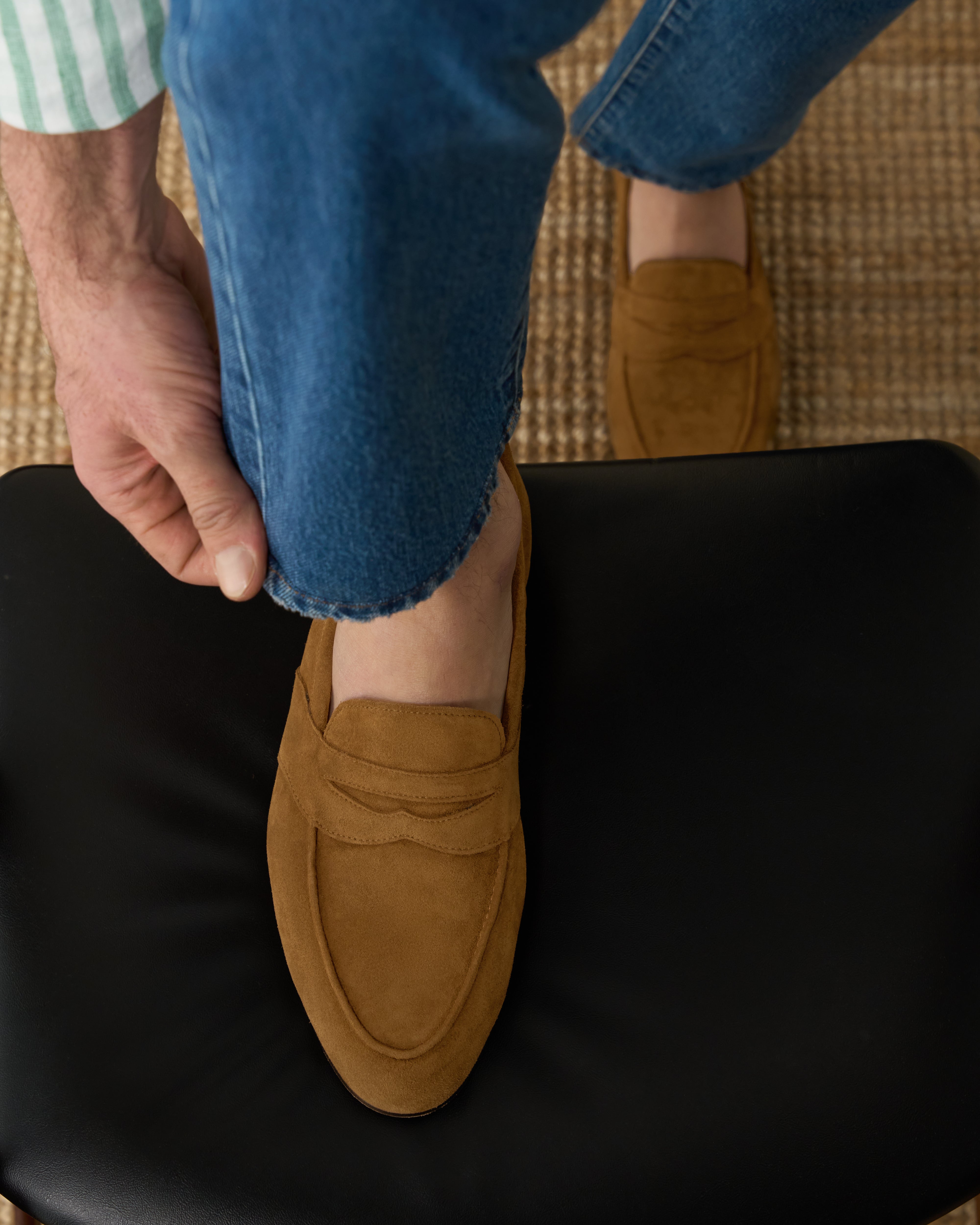 Vellano Gabellee Tobacco Suede Loafers