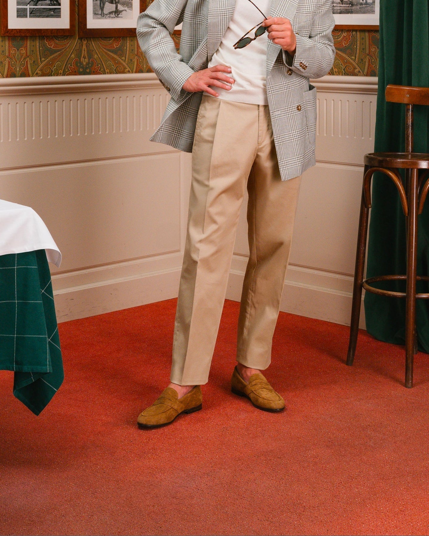 Vellano Gabellee Beige Suede Loafers