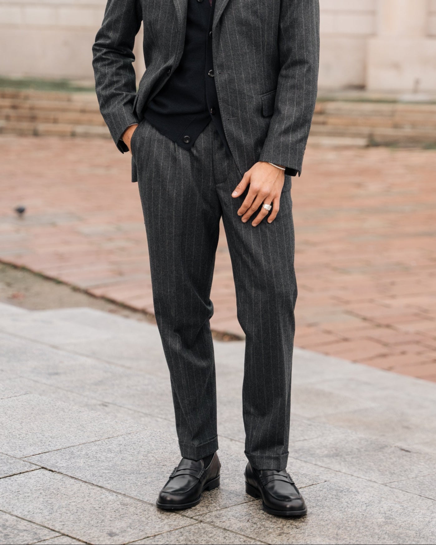 Vellano Harrowmere Black Penny Loafers