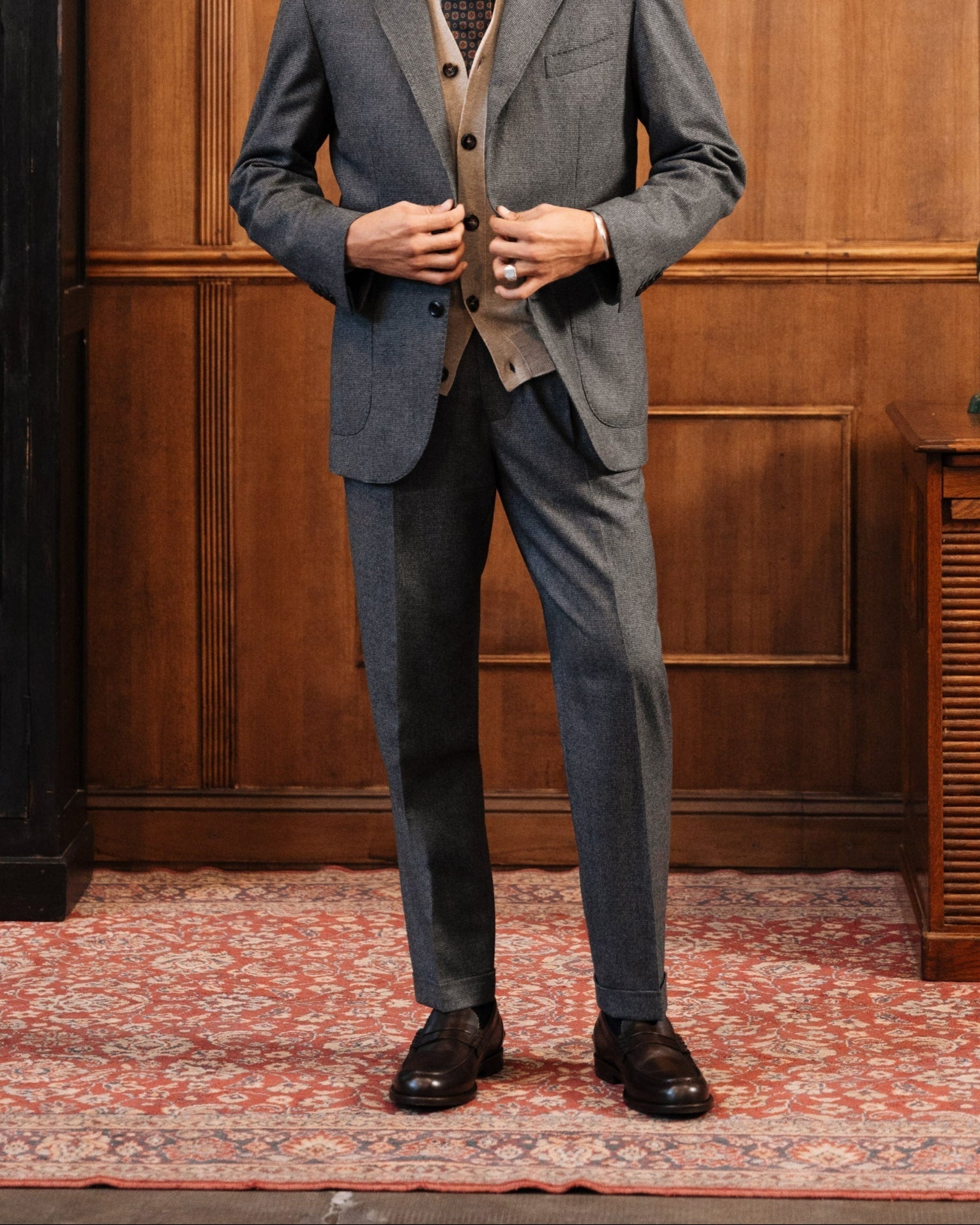 Vellano Deep Brown Penny Loafers