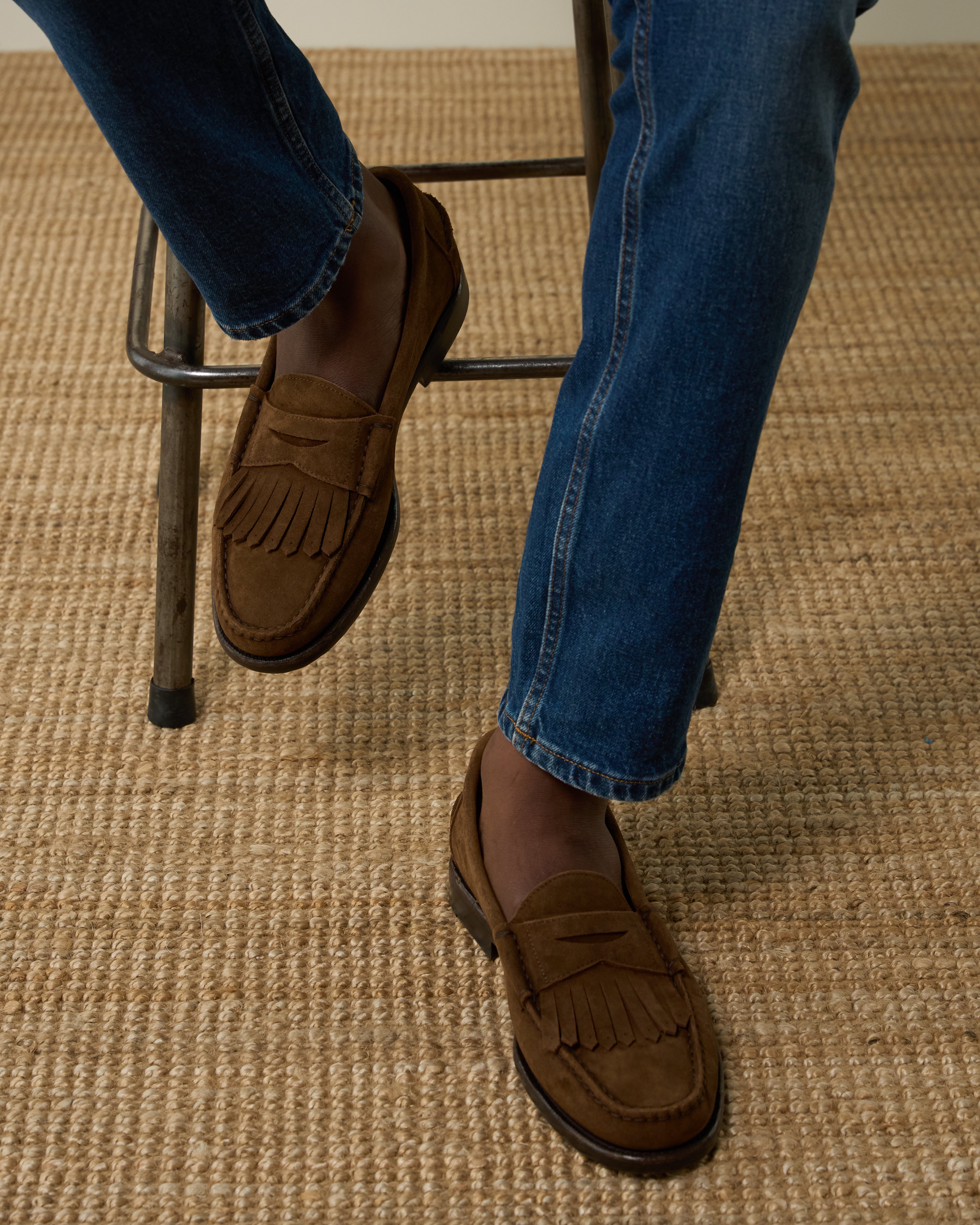 Vellano Tobacco Brown Penny Loafers