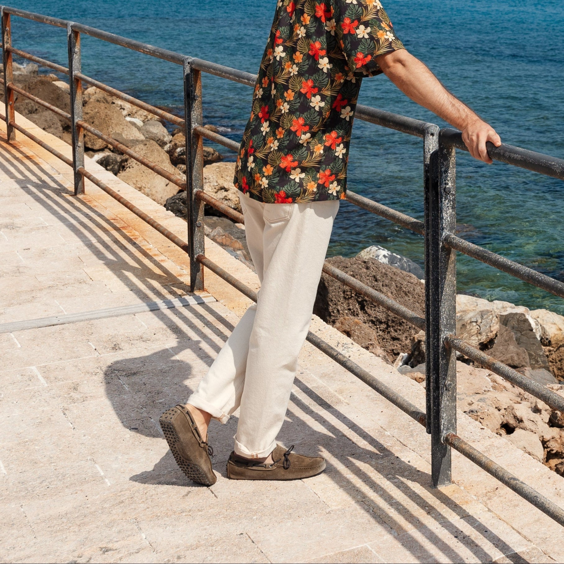 Vellano Eldwynd Waterproof Suede Moccasins in Beige