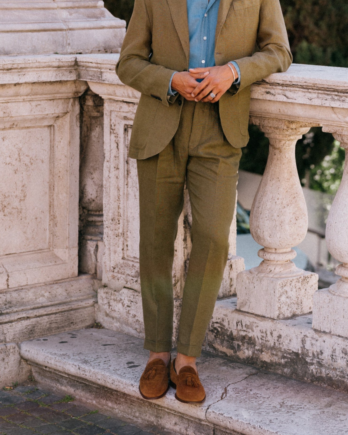 Vellano Straccadent Tobacco Suede Loafers